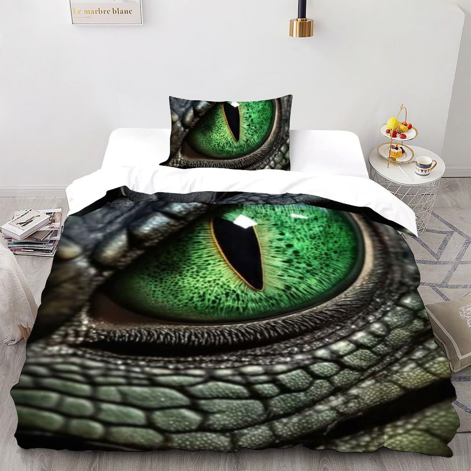 Housse de couette animaux imprimé 3D crocodile pour transformer la chambre d'enfant en jungle
