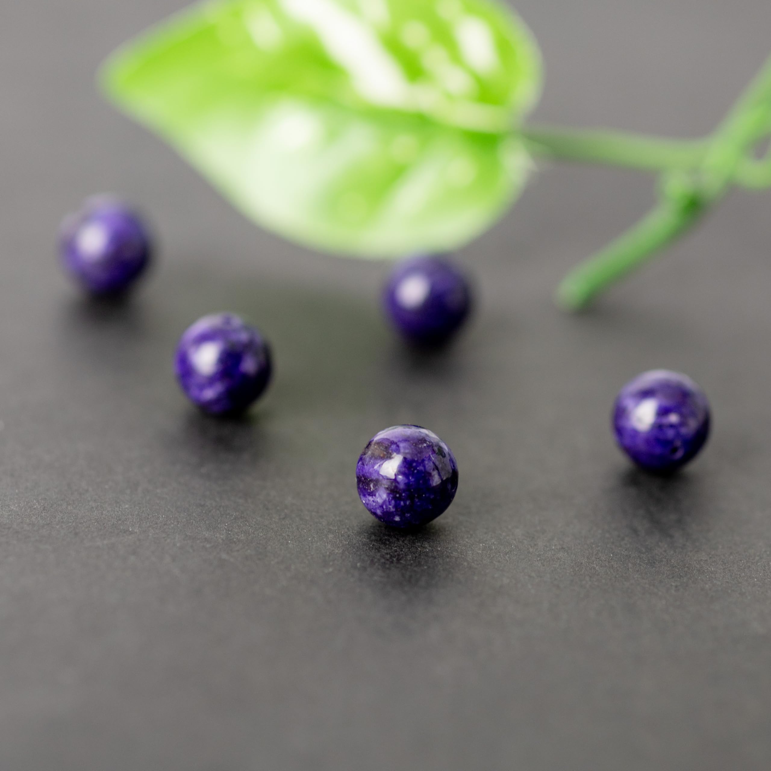 Amazon.co.jp: 石輝 チャロアイト10mm 粒売り 3粒 ロシア産