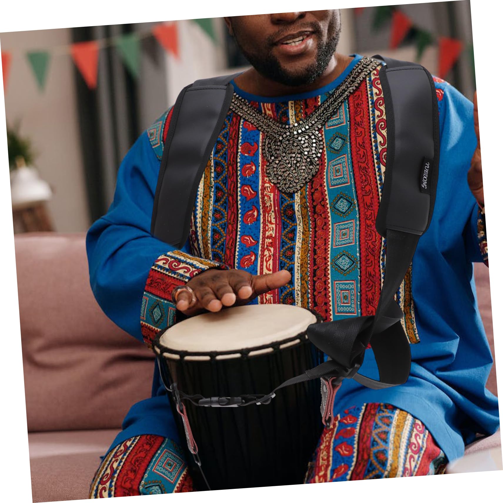 Amazon | SWOOMEY 2個 アフリカンドラムの肩 肩打楽器 打楽器ベルト