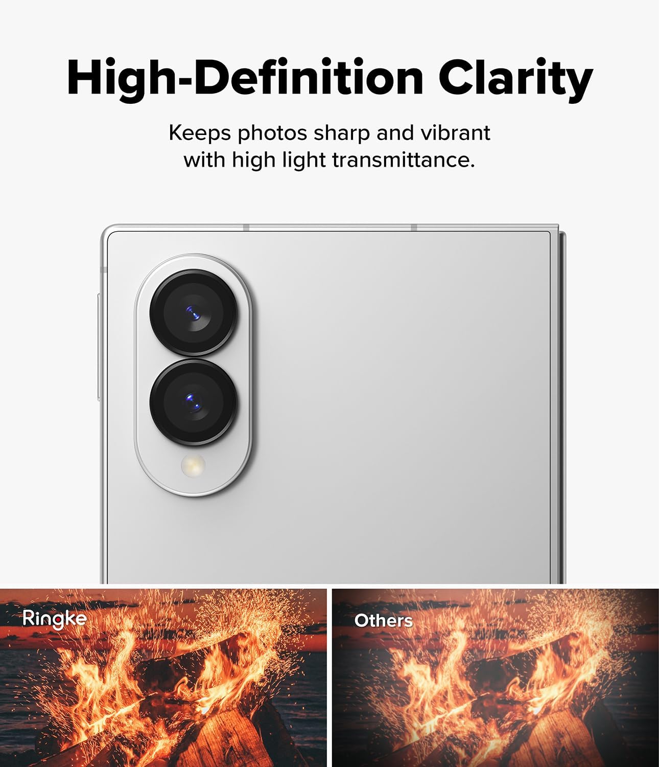 Ringke for Samsung Galaxy Z Fold 8 Camera Lens Protector [2 Pack] | Camera Lens Frame Glass, Individual Cutouts, Custom-fit Installation Tool, Super Easy to Install, 9H Tempered Glass