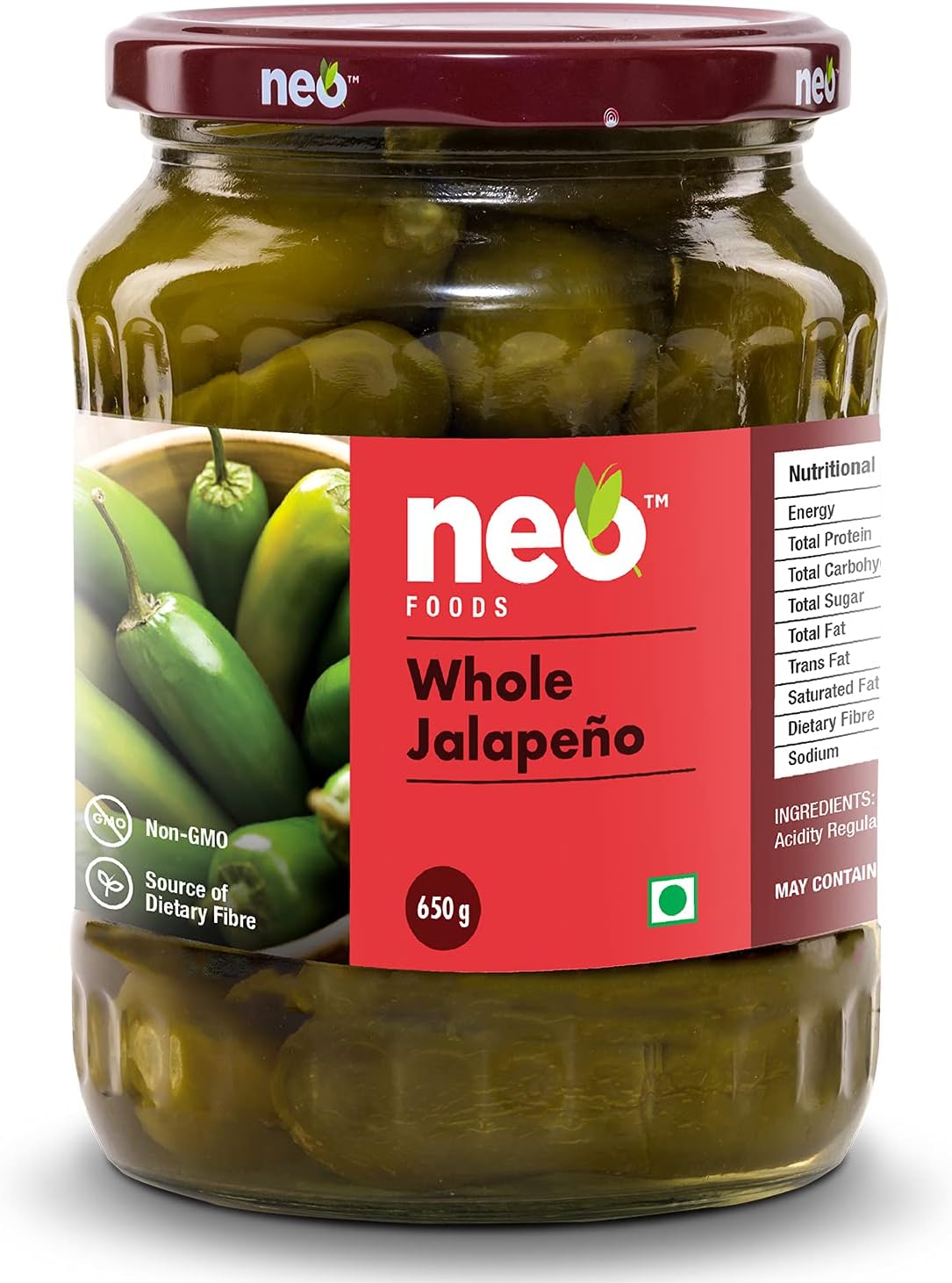 Neo Foods Whole Jalapeno, 680g