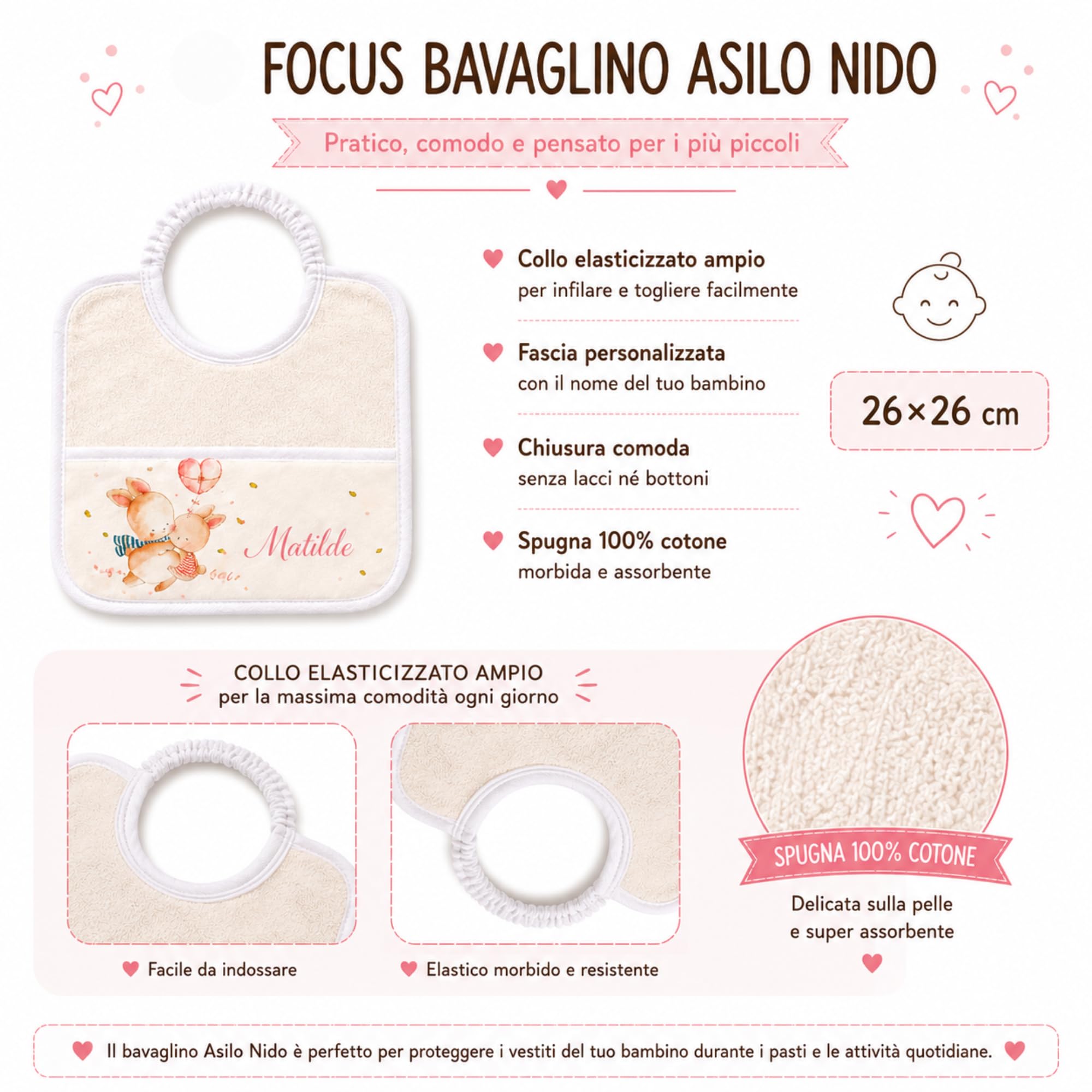 Kit Asilo Nido e Materna Personalizzato con Nome – Set 3 o 4 Pezzi