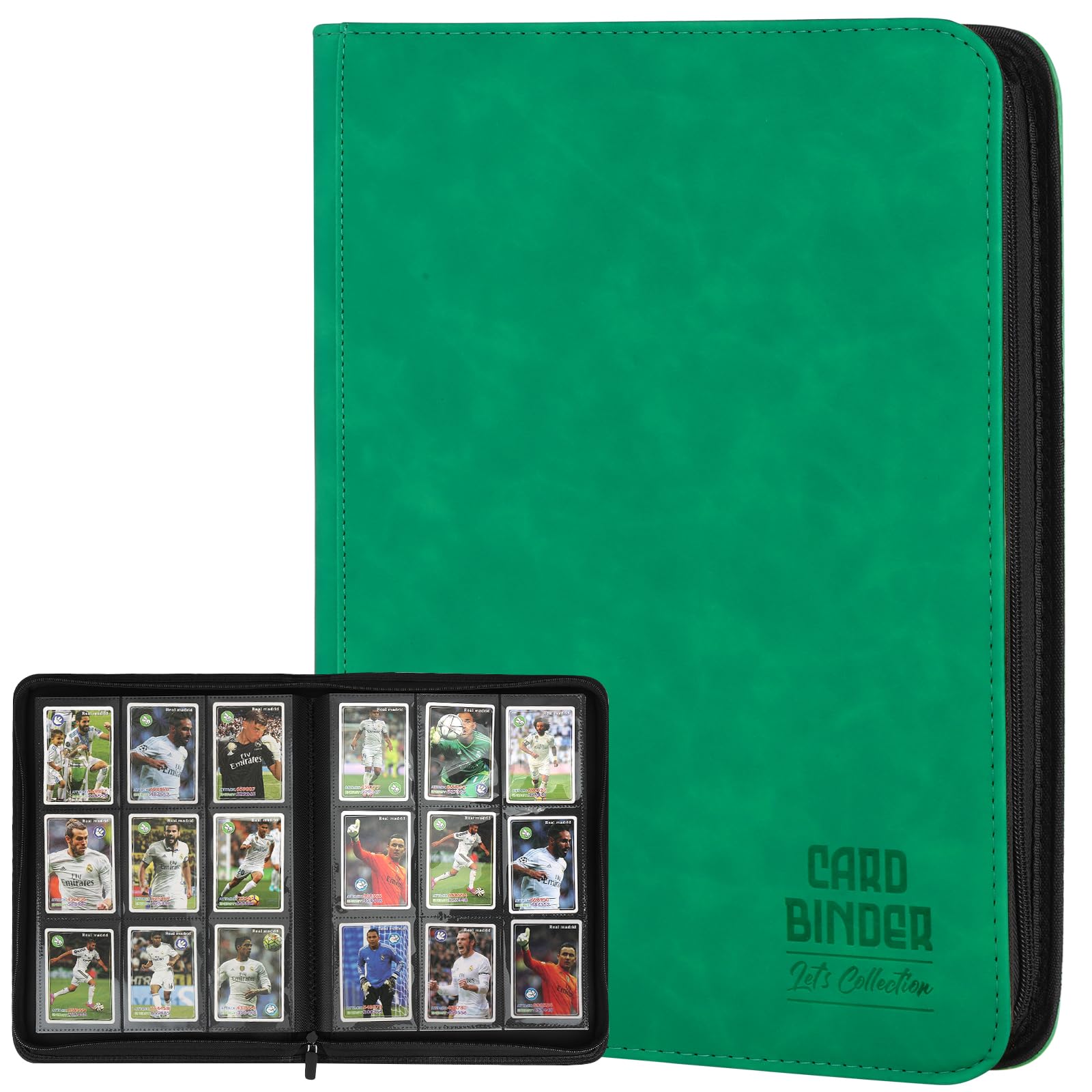 Trading Card Binder, Premium 9 Pocket Double Sided 540 Pocket PU Card Collection Binder, Collectible Trading Card Albums for MTG, TCG, Sport Card, Game Cards (Emerald) — image 1