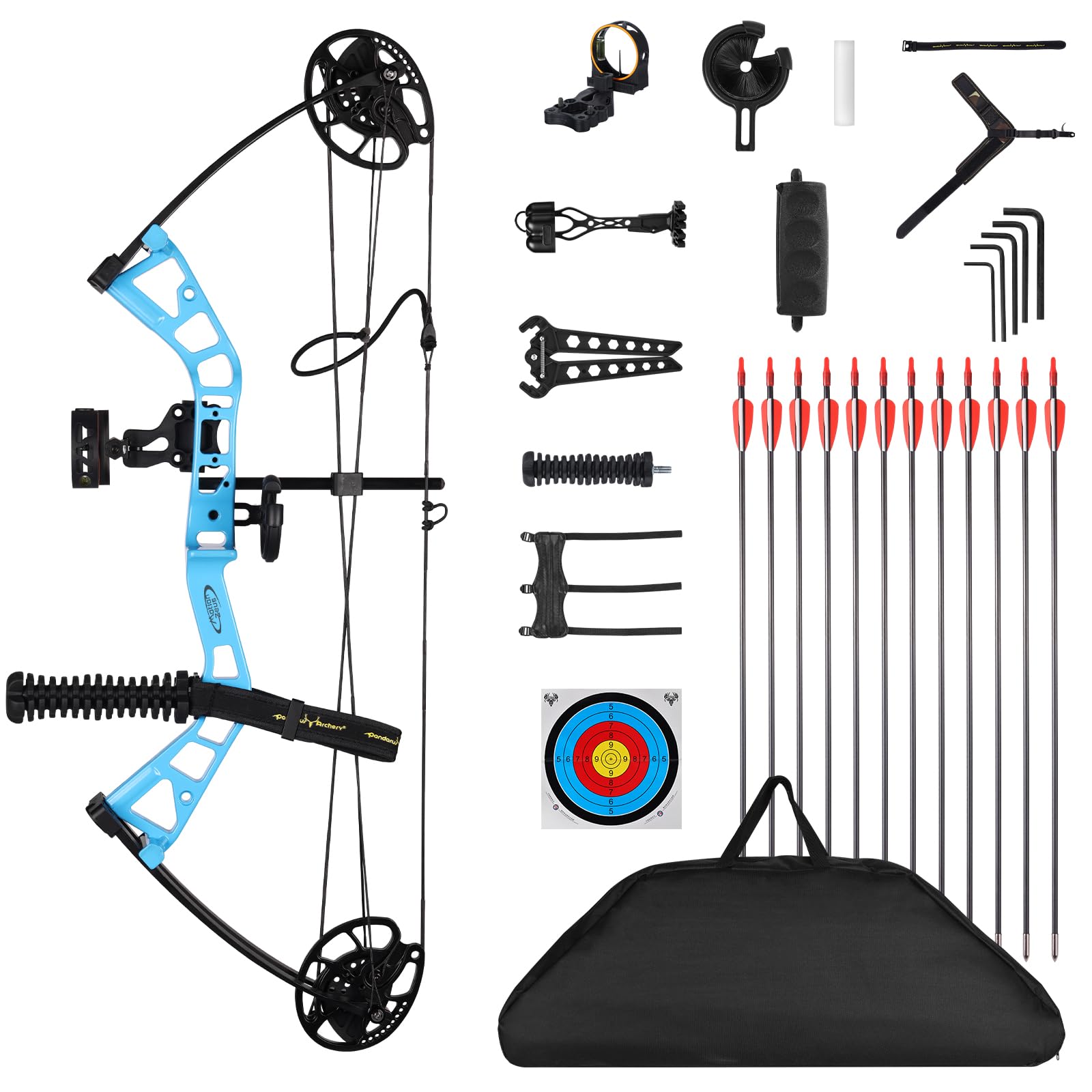 MOTION ZEUS Junior Compounnd Bow Set for Youth & Kids,Beginners and