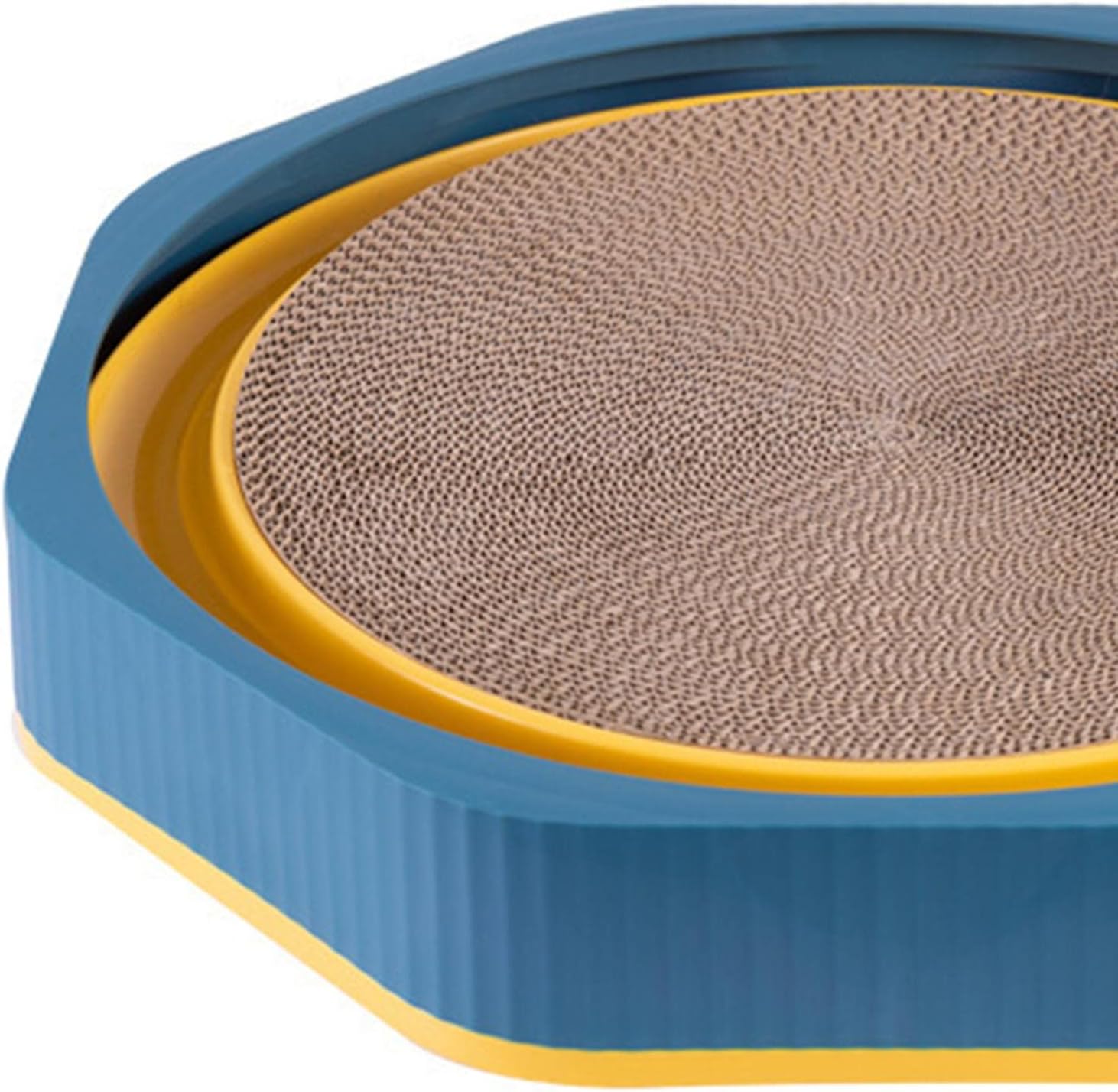 Cats Scratcher Bowl, Claw Scratching Board, Round Grind Claws Crafts, Corrugated Indoor Convenient Anti Slip, Pet Supplies, Cat Cardboard Bed, Blue