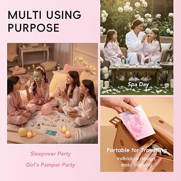 Sakura Skincare Set, Sleepover Pamper Party Supplies for Girls