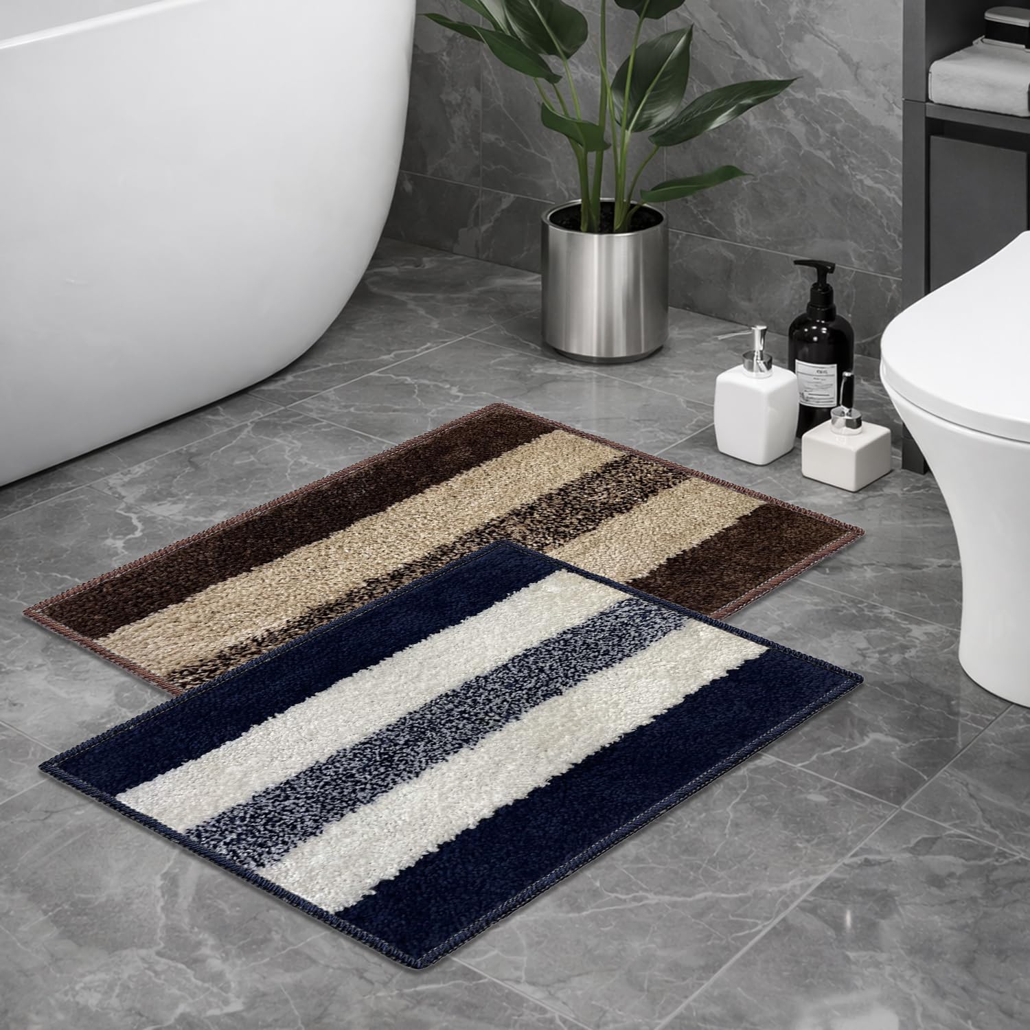 SITTELLA 3 Bath Mats - Soft, Absorbent & Non-Slip -8 SITTELLA 3 Bath Mats - Soft, Absorbent & Non-Slip -8