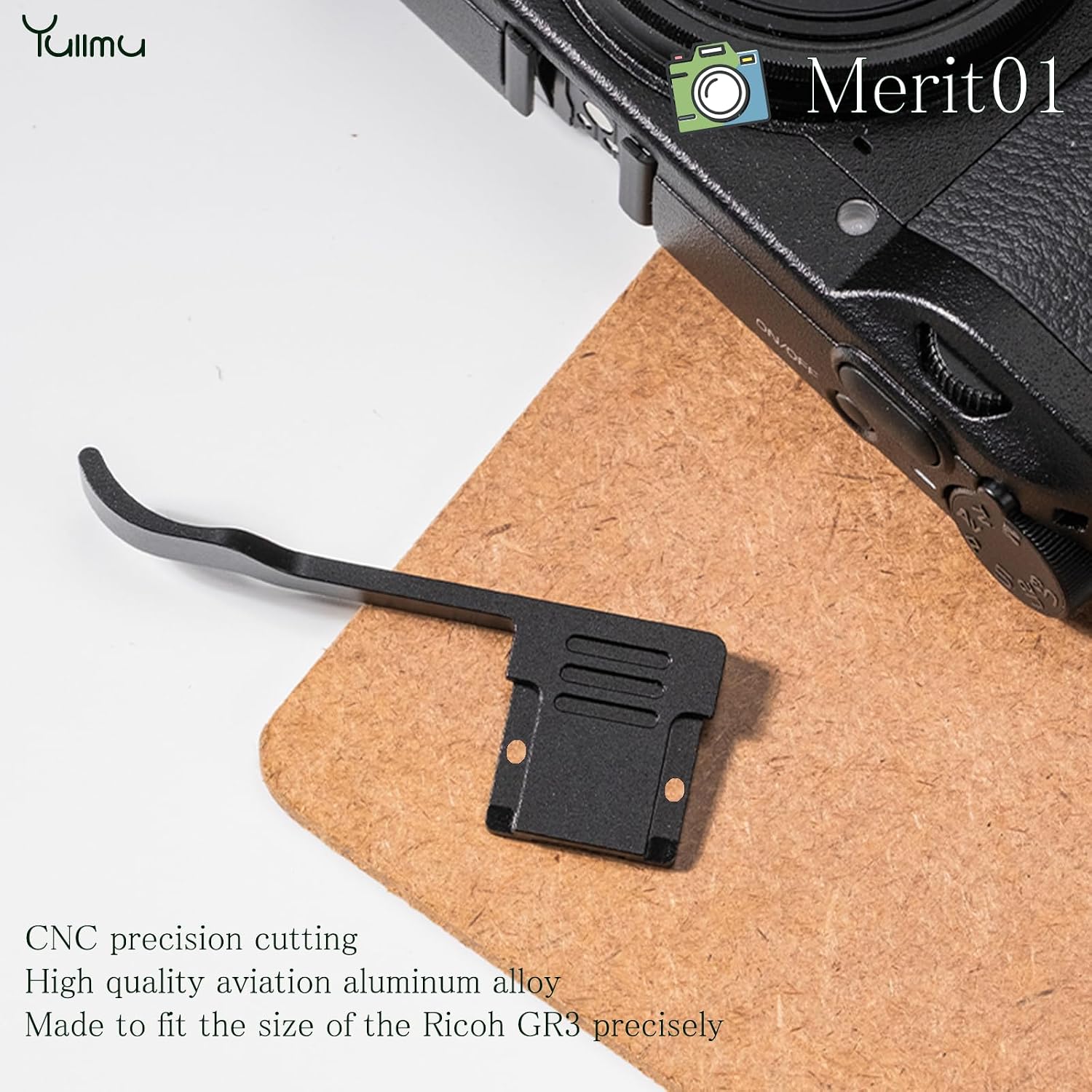 GRIII Thumbs Grip Metal Thumbs Up Grip Made of Premium Aluminium Alloy, Hot Shoe Grip Compatible with Ricoh GRIII GRIIIx image 3