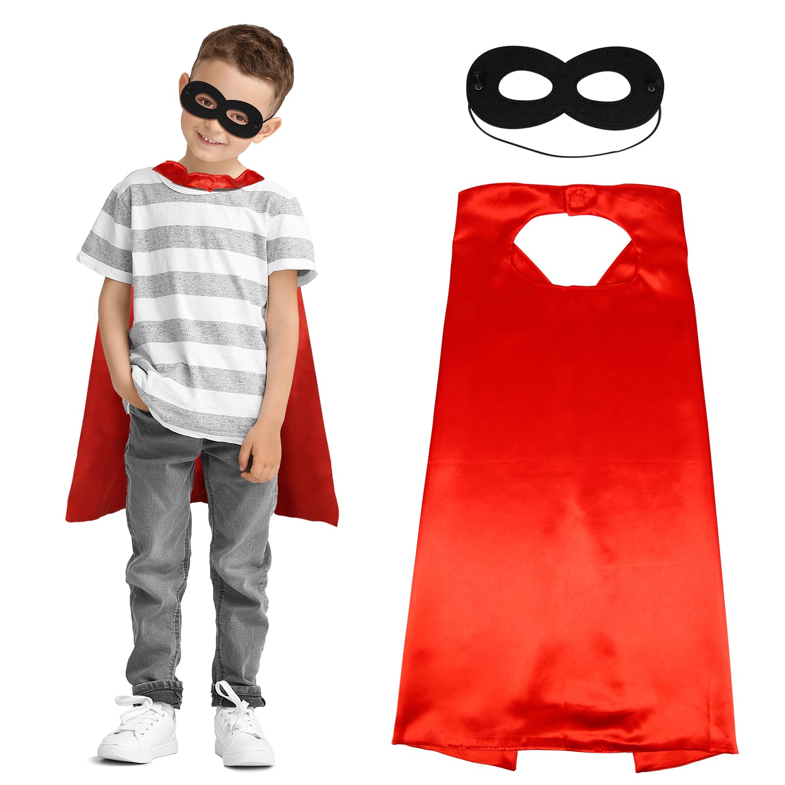 Mantello da supereroe, mantello da supereroe blu, costume da supereroe, mantello da supereroe con fulmine, mantello da supereroe e maschera - Italia