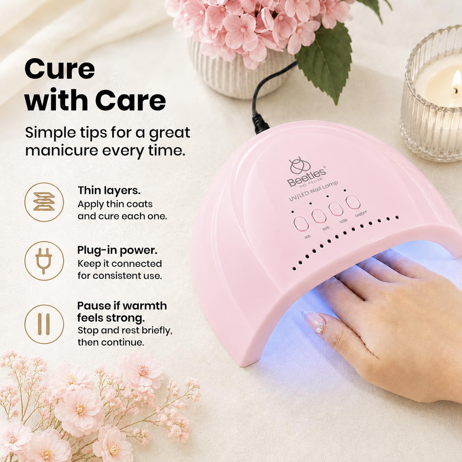 Beetles UV Nail Lamp - Fast Gel Curing -8