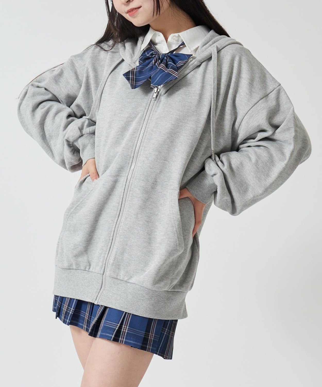 [ウィゴー] BIG パーカー レディース ジップパーカー ゆったり 大きいサイズ スウェット 学生 高校生 大人 長袖 運動 ダンス 通学 通勤 女子 服 秋服 冬服 春服 春 夏 秋 冬 プレゼント レディース