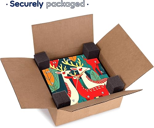 Miniatura 7 de 3dRose, Retro Modern Kitschy Christmas Reindeer in Woodland Black Outline Art, 10x10 Wall Clock