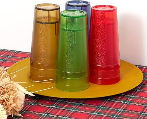 Miniatura 7 de Vasos de plástico reutilizables, vasos de plástico para beber, juego de 8, vasos de plástico transparente para cocina, tazas apilables sin BPA para