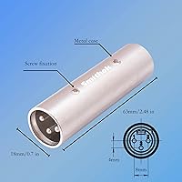 Vista 2 de Paquete de 4 adaptadores XLR de 3 pines, XLR macho a macho