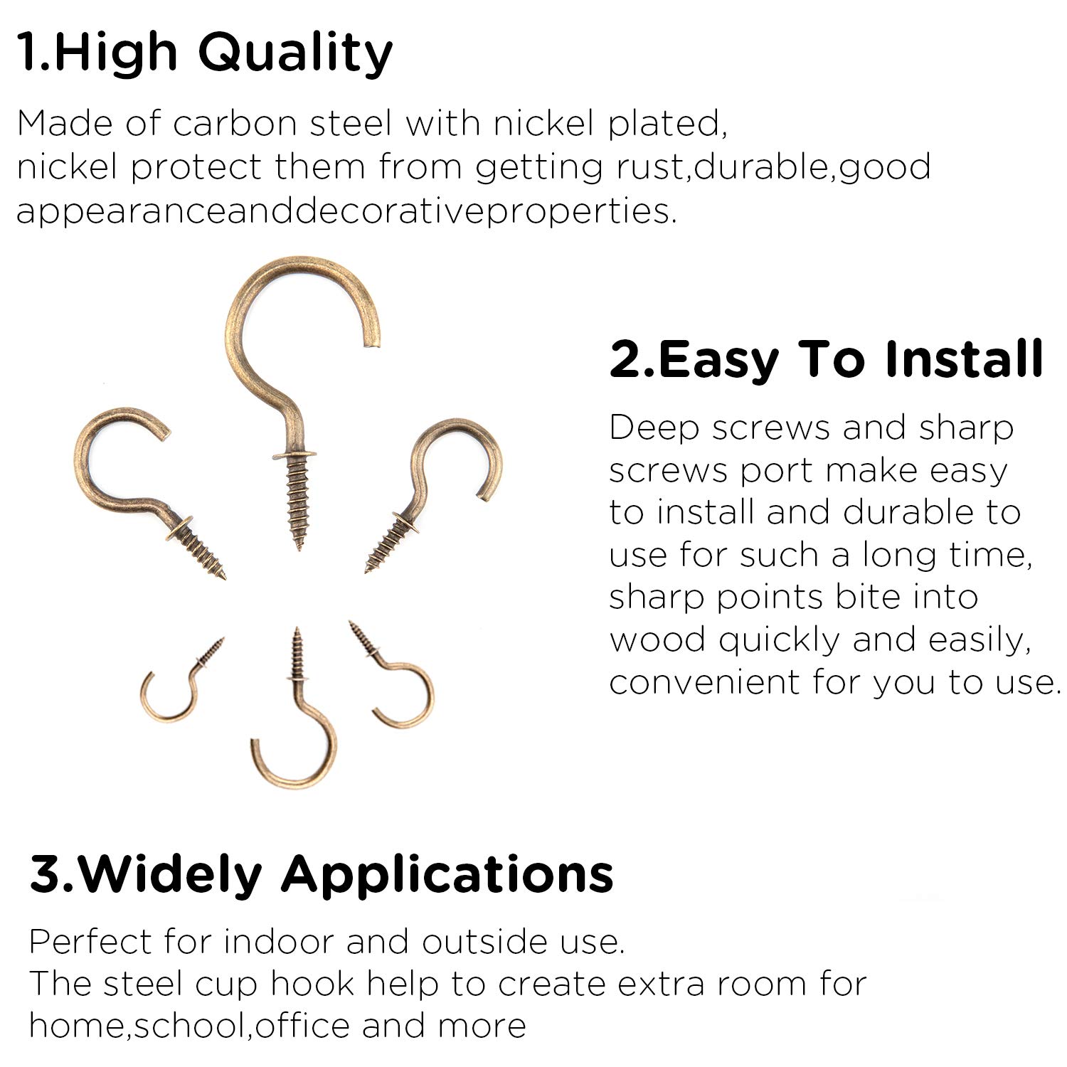 Ganci Da Soffitto Vintage In Lega Di Zinco - 8 Pezzi, Bronzo - Portata Fino A 4.5 Kg - Per Lanterne E Decorazioni