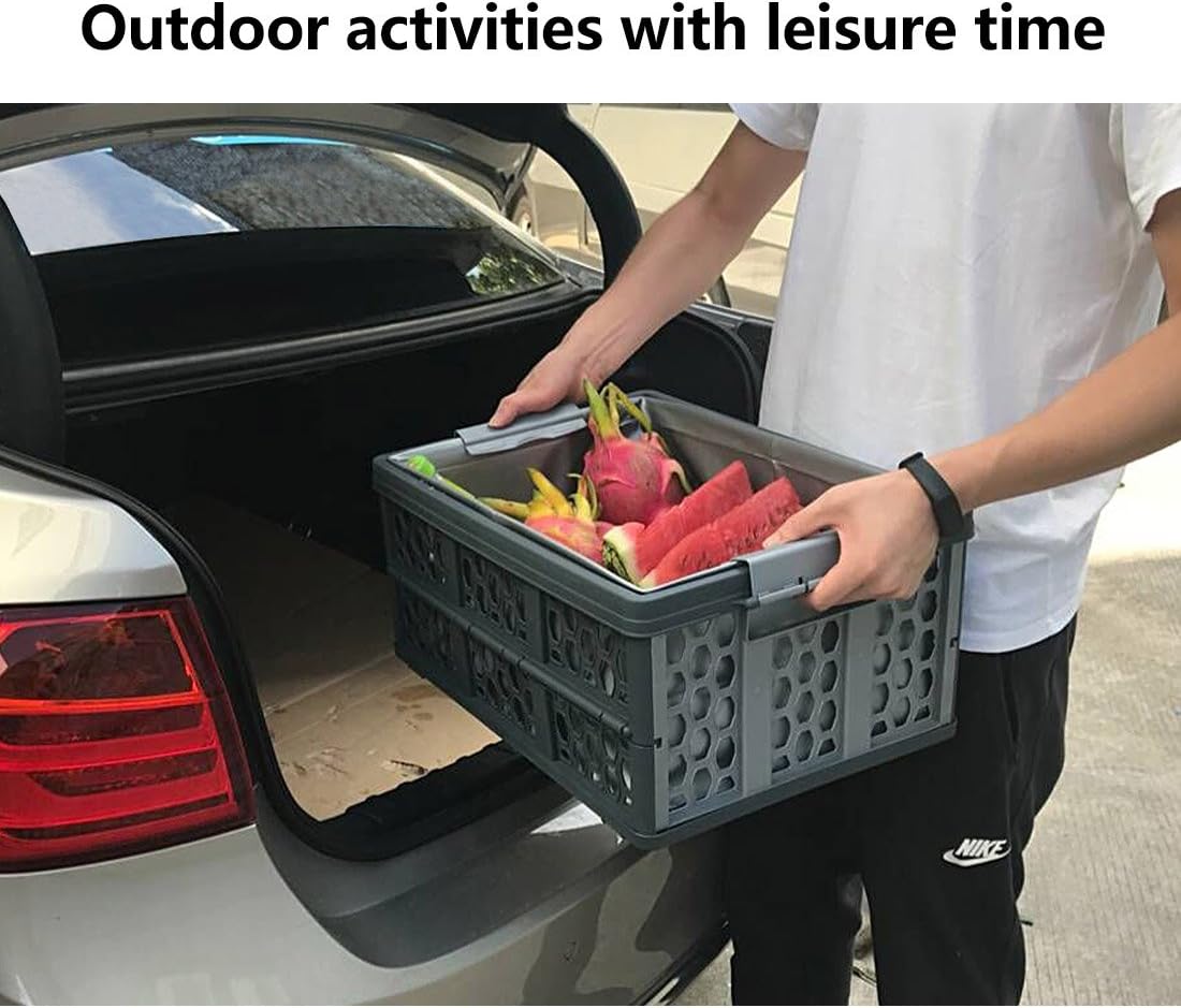 Car Boot Organiser, Auto Car Storage Organiser Collapsible Trunk Storage 28 Liter Breathable Utility Crate with Waterproof Bag (Car Boot Organiser 1)