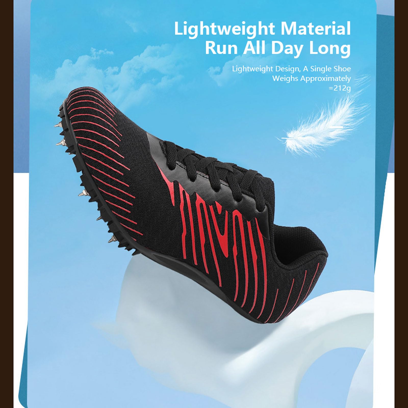 Zenithia Zapatillas Deportivas con Clavos De,Zapatillas De Correr con Clavos,Zapatillas Clavos Atletismo NiñA,Antideslizantes Transpirables Resistencia Resistente Al Desgaste para Hombre