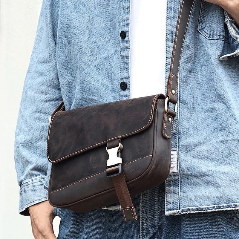 Sports Cycling Messenger Bag Shoulder Bag Satchel Large Capacity Backpack(Brown-1)2