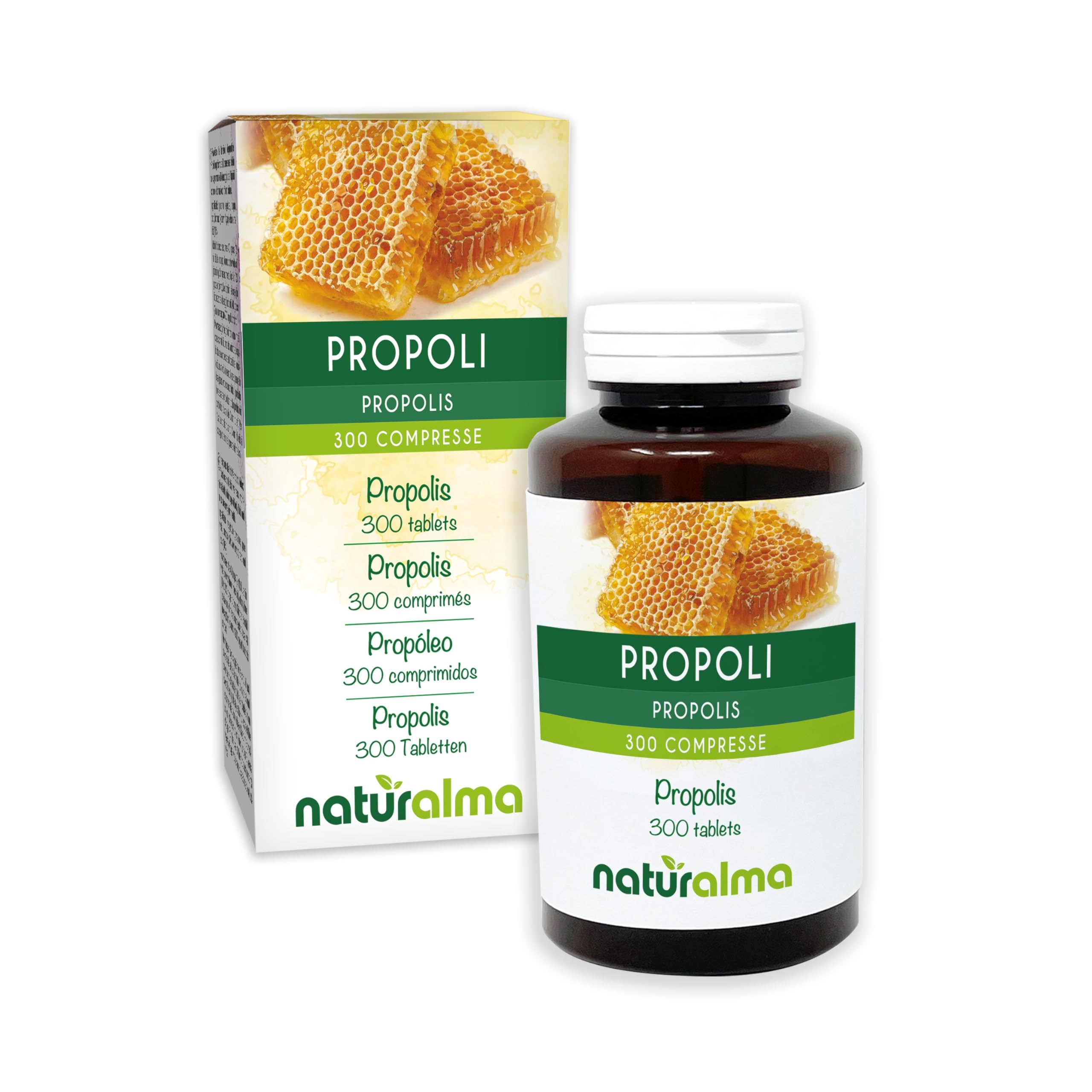 Propolis (Propolis) résine Naturalma - 150 g - 300 comprimés - Complément alimentaire - Naturel