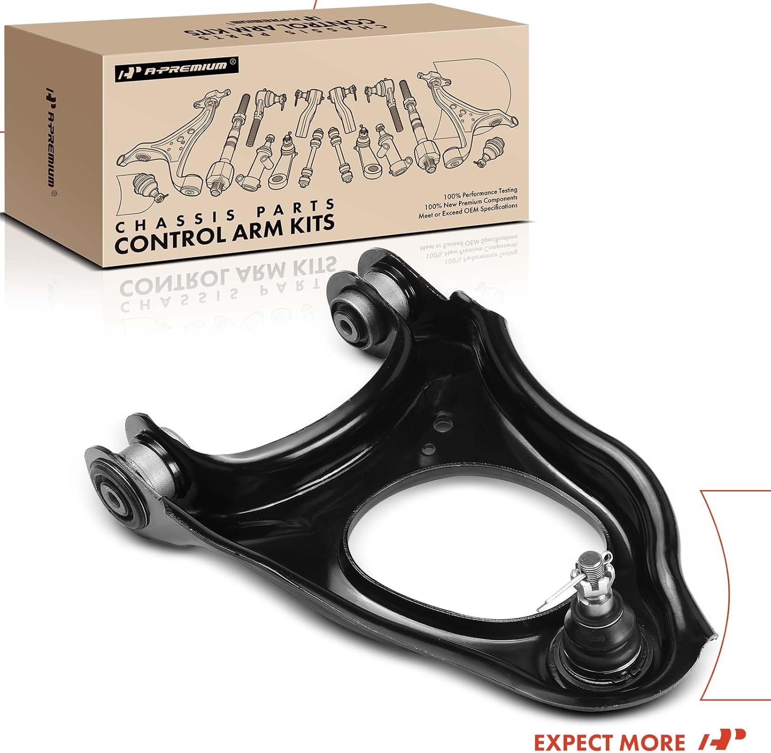 A-Premium Rear Left Rearward Upper Control Arm, with Ball Joint & Bushing, Compatible with Honda Accord 2008-2012, Crosstour 2012-2015, Accord Crosstour 2010-2011 & Acura TL 2009-2014