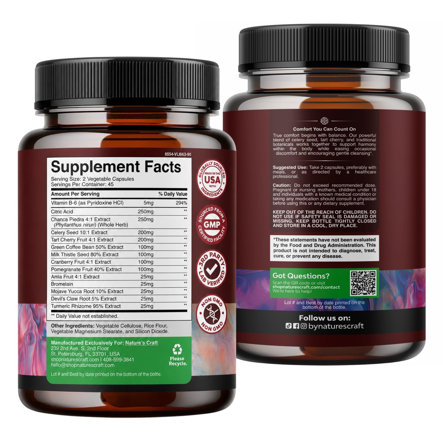 Uric Acid Cleanse Support with Green Coffee Beans Extract - 90 Capsules — Amazon image 7