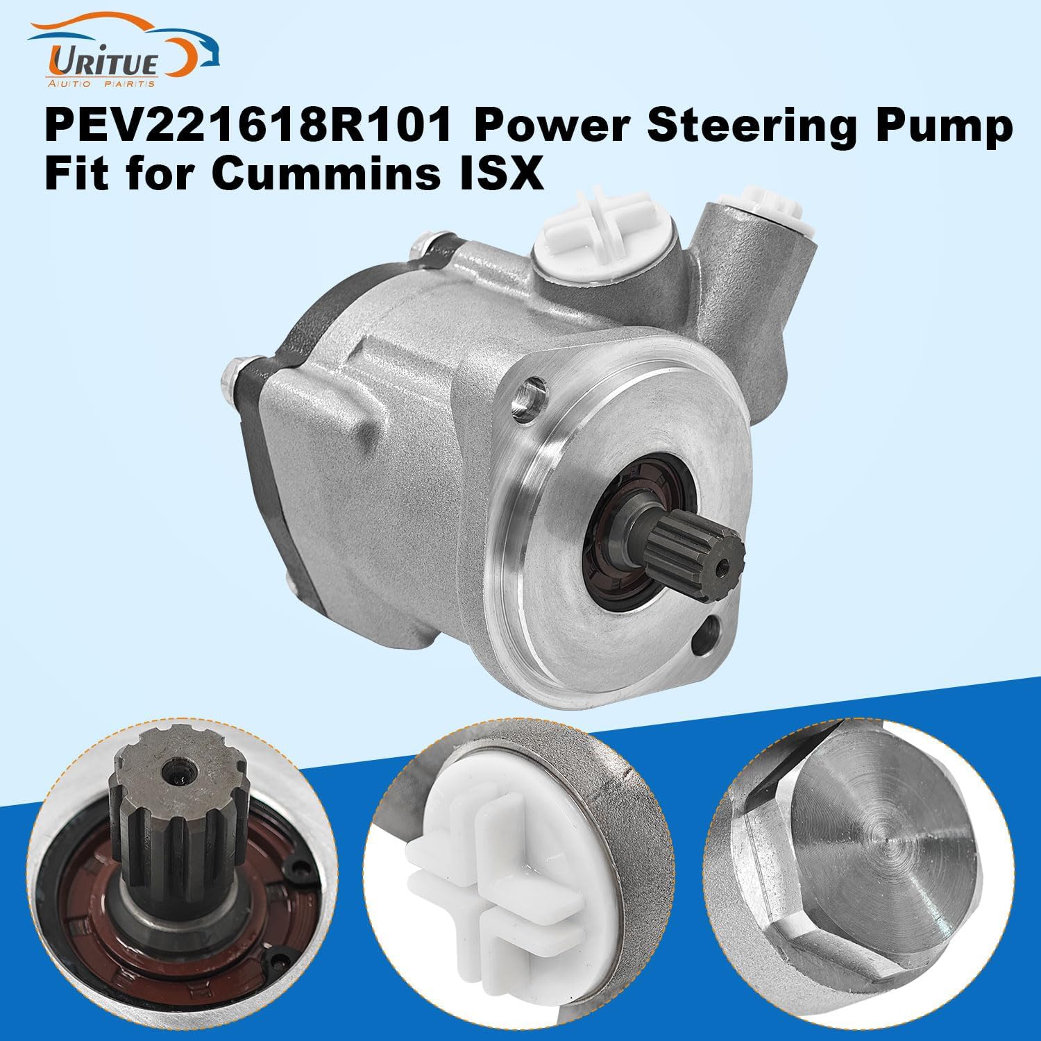PEV221618R101 EV221618R101 Power Steering Pump Fit for Cummins ISX Pump Rotation: Right