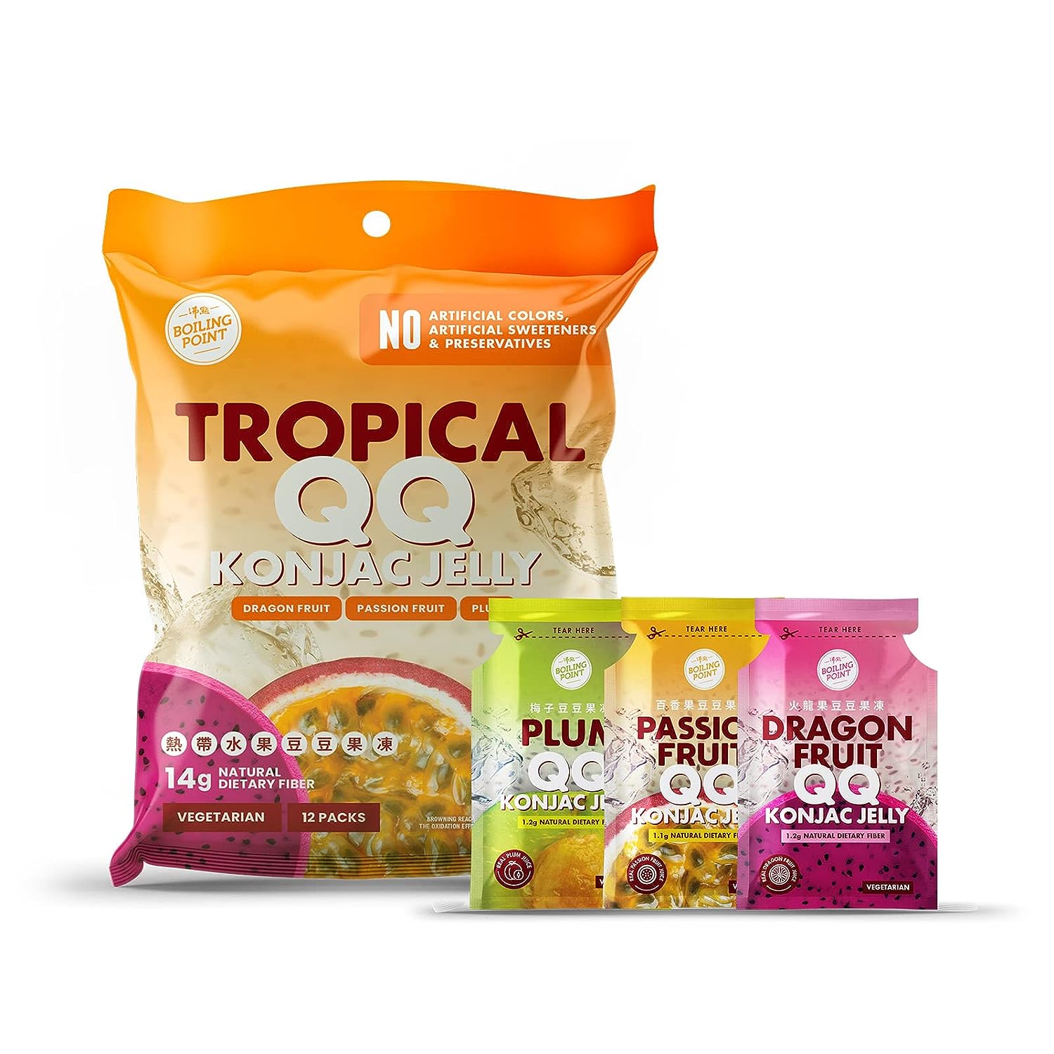 Amazon.com: Boiling Point Jelly Fruit Konjac Jelly Tropical QQ