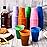 Lilymicky 500 Pack 9 oz Plastic Cups, Disposable Party Drinking Cups in Assorted Colors, 5 Colors, Perfect for Picnics, Celebrations and Christmas Day
