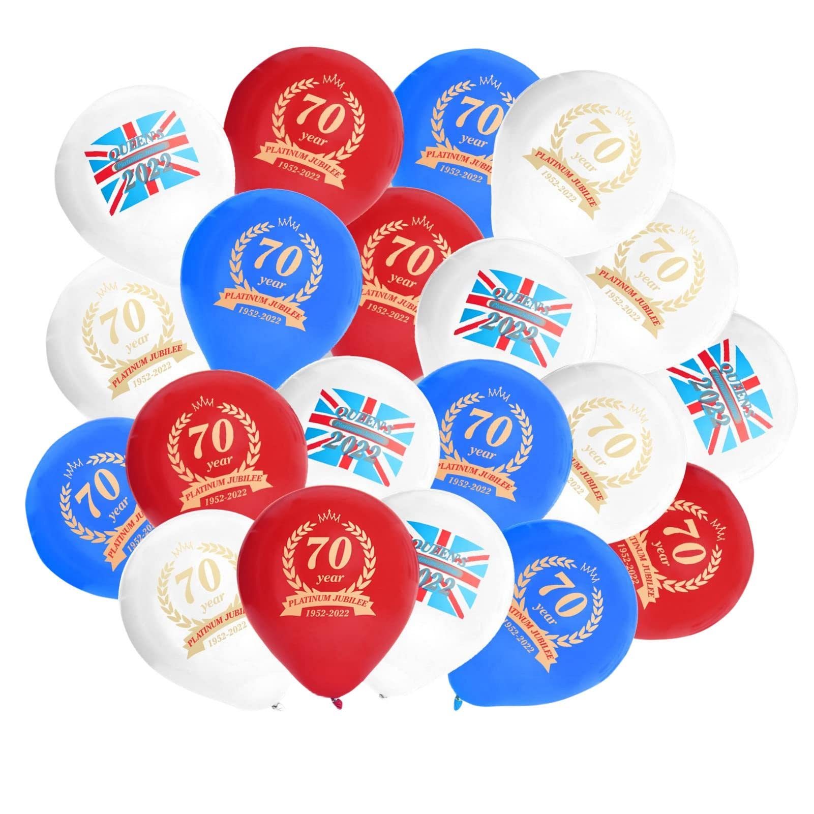 Buy GUANGLU Platinum_Jubilee Decorations 2022, Queens Platinum_Jubilee Balloons Red White and