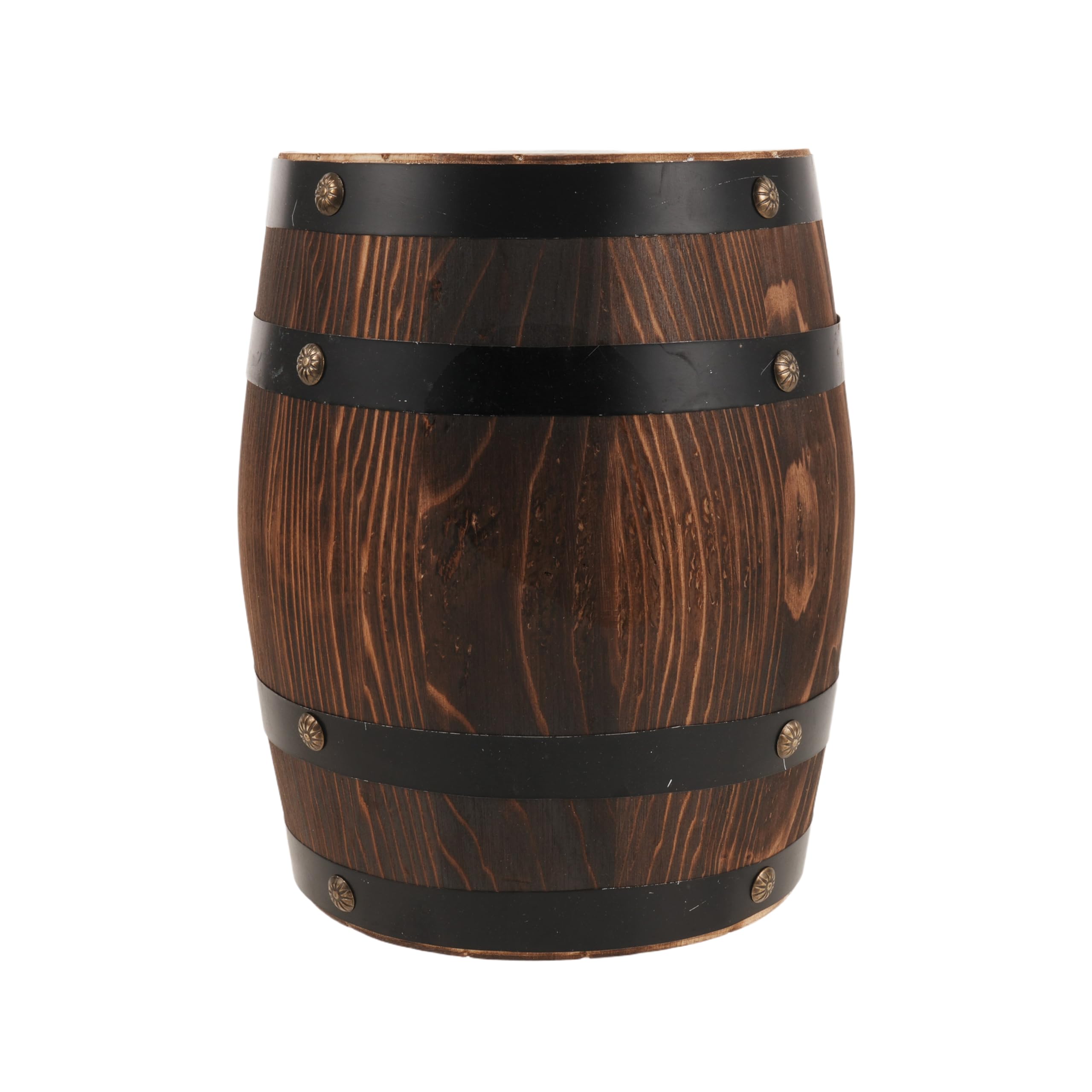 SEWOART Vintage Oak Barrel Stool Compact Retro Wooden Whiskey Side Table for Garden Patio Balcony Farmhouse Lawn Decor Light Brown Bar Party Furniture
