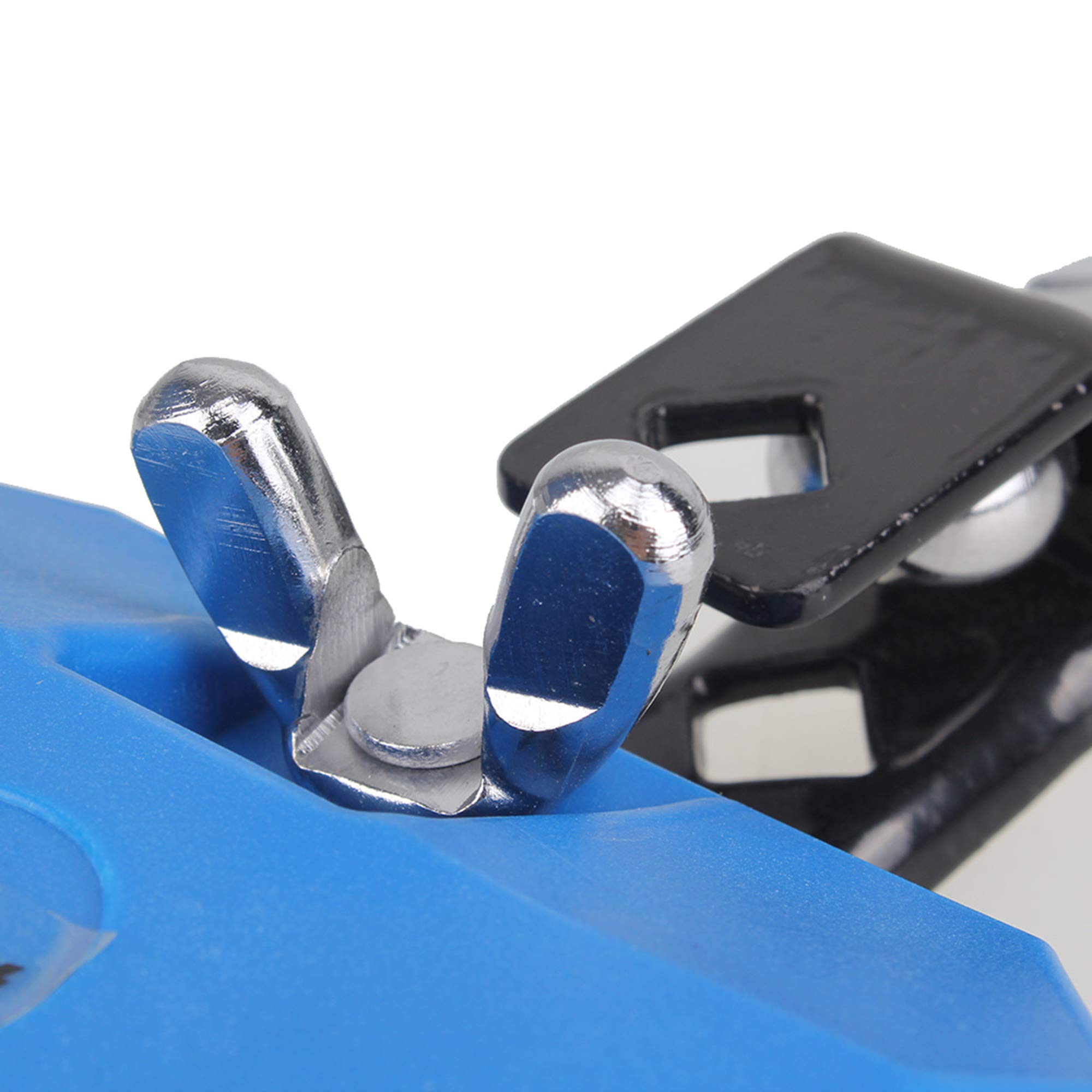 Yibuy Juego de 2 instrumentos de percusión de plástico ecológico azul y rojo