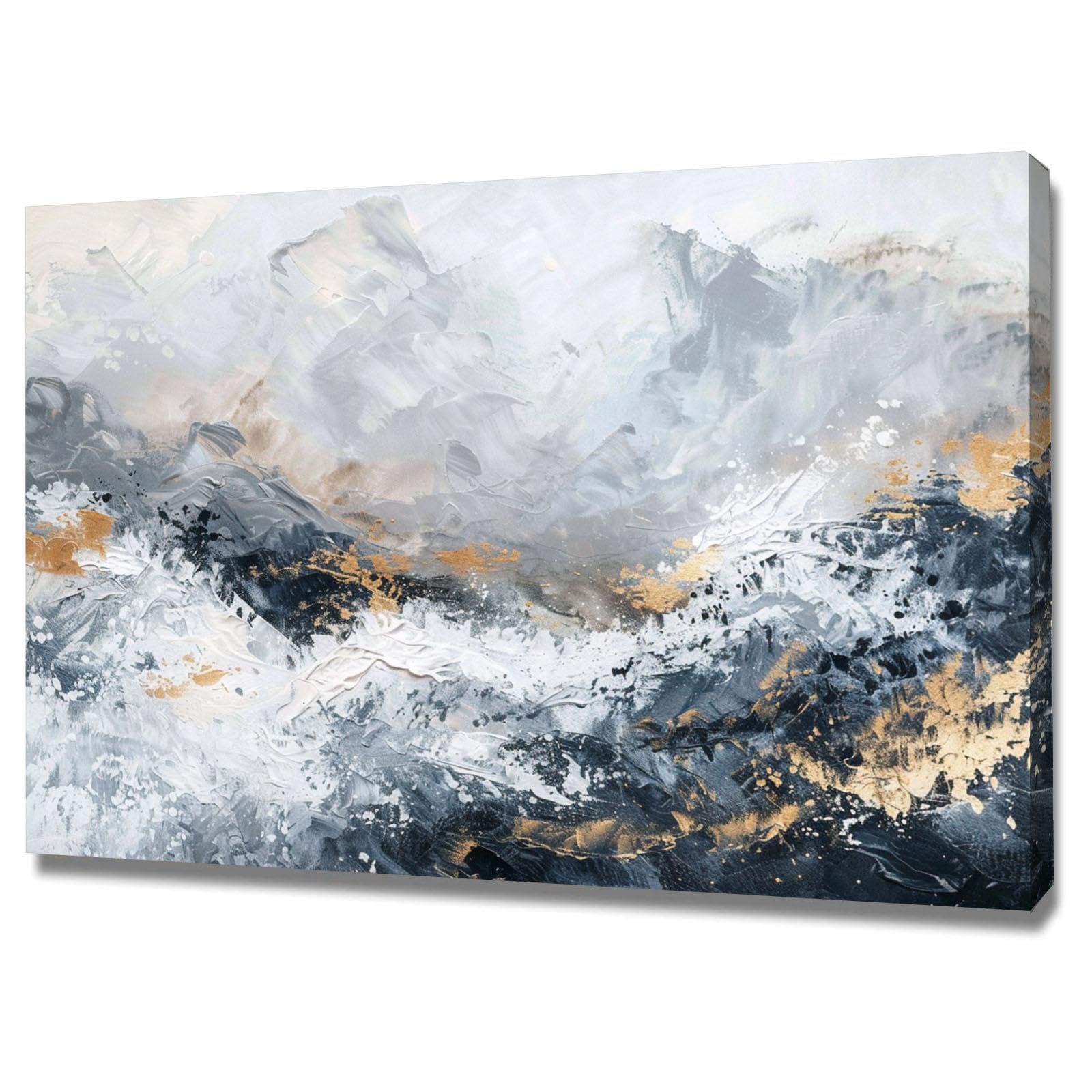 Impression sur toile peinture abstraite WODJEM déco murale 60x80 - 7