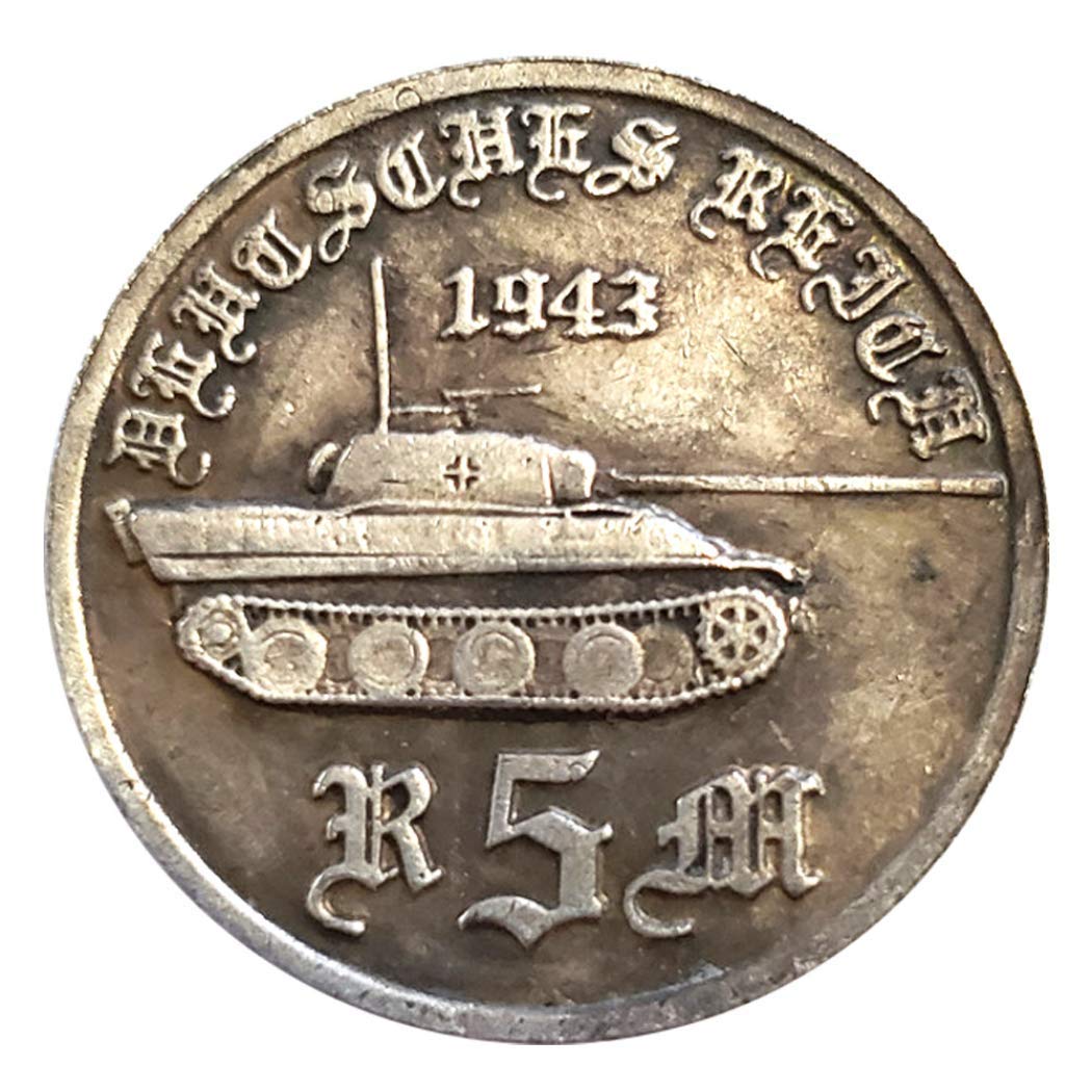Moneda Histórica Alemana De 1943 Tallada A Mano – Lata Chapada En Plata 925, Pieza De Colección Única