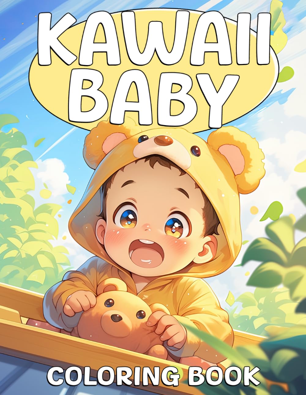 Kawaii Baby Coloring Book: Little Toddler Playground Coloring Book featuring Adorable Tiny Babies and Easy Playful Infancy Lifestyle Scenes for Everyone