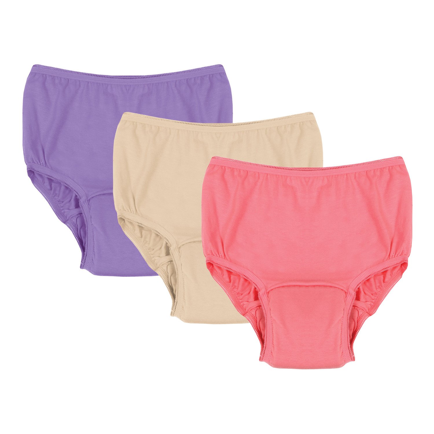 Photo 1 of SUPPORT PLUS Womens Incontinence Underwear Washable Reusable 10 oz. Color 3 Pack - X-Large
