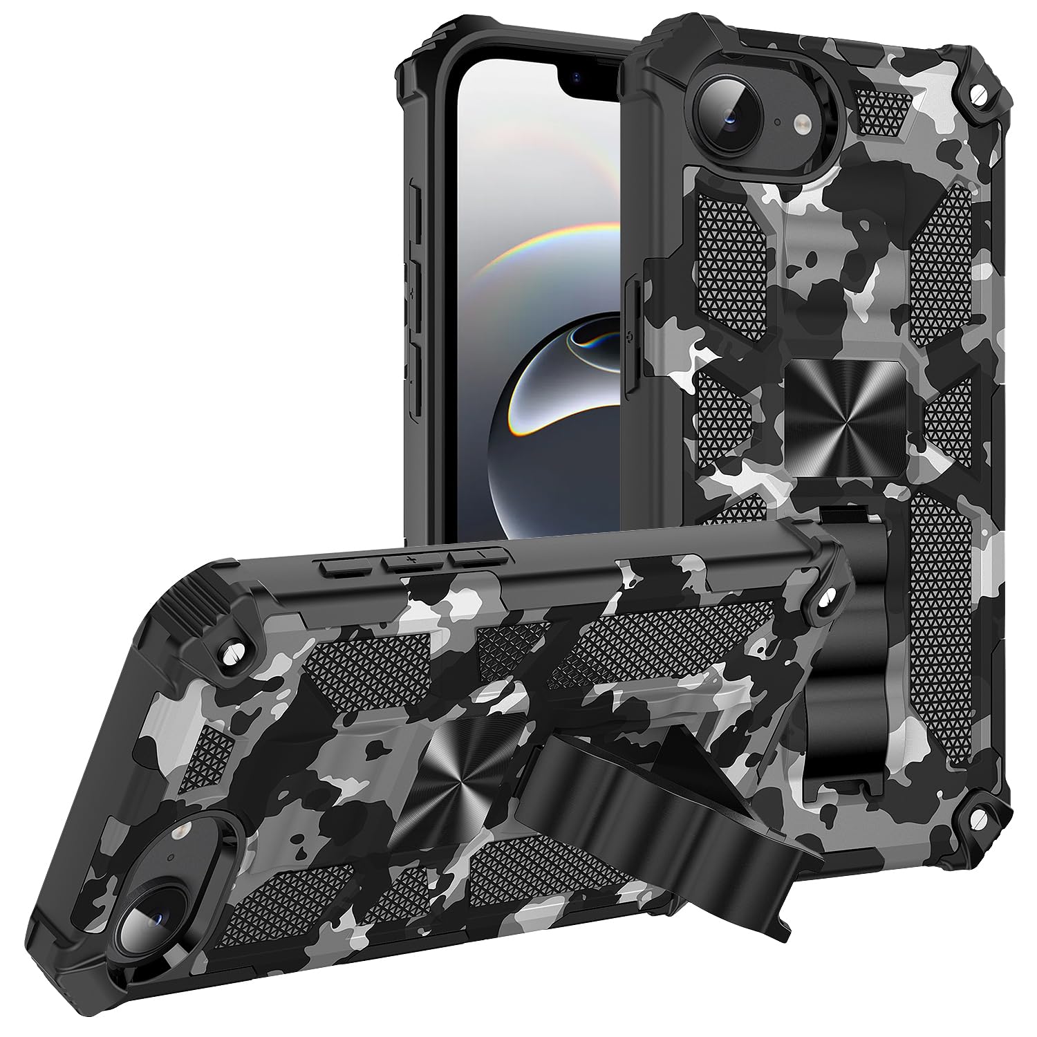 Coque iPhone 17e et 16e antichoc militaire avec béquille intégrée - 8