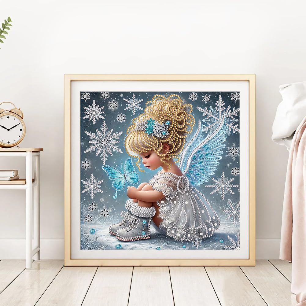 DPDAKIT Girl Special Shape Diamond Painting Art Kits for Adults, 12x12In image 2