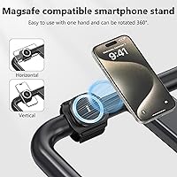 Vista 3 de VRIG 360 - Soporte magnético giratorio para teléfono celular, soporte magnético para teléfono, compatible con Magsafe iPhone 16, 15, 14, 13, 12 Pro