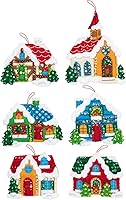 Vista 2 de Bucilla 89076E - Kit de apliques de fieltro para falda de árbol de pueblo navideño