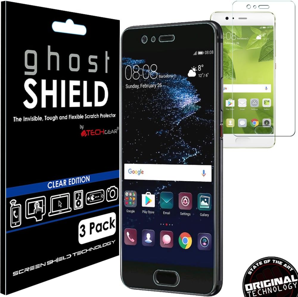 TECHGEAR [3 Pack] Screen Protectors to fit Huawei P10 Plus [ghostSHIELD
