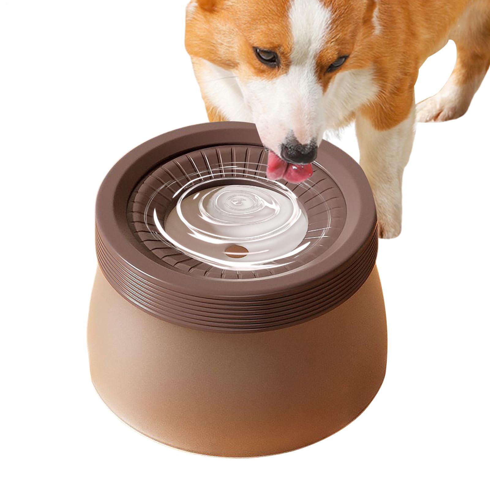 Mangeoire à eau lente pour chiot et grand chien avec grande capacité 1200 ml