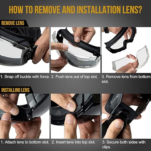 Vista 14 de OneTigris Gafas tácticas sobre lentes, gafas tácticas antiniebla, protección de gafas OTG de seguridad con lente intercambiable Verde