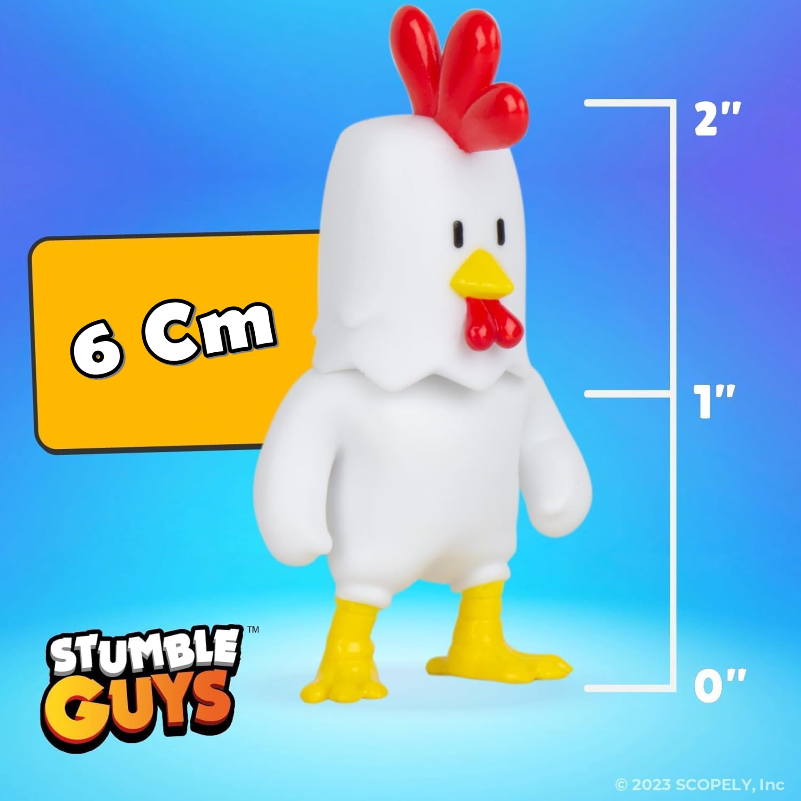 Stumble Guys Zestaw 6 figurek akcji, zestaw 1, 2 do kolekcjonowania, oficjalna licencja gry wideo z pokonaniem, dorośli fani, chłopcy i dziewczęta +8 lat (64113006)