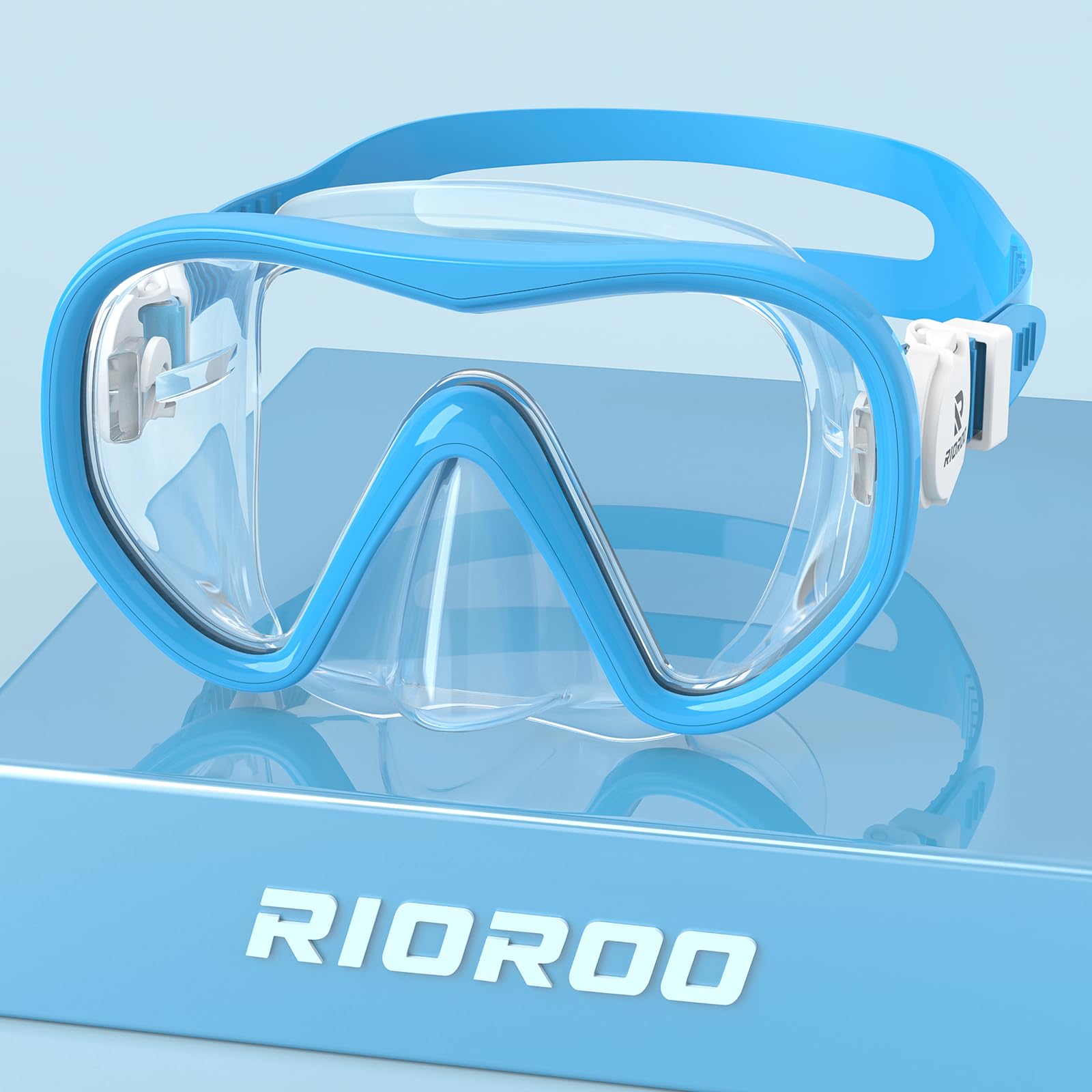 RIOROO Taucherbrille Kinder, 180° HD Panorama, Anti-Nebel & Leck-Proof Schwimmbrille, geeignet für Kinder im Alter von 4-16 Jahren