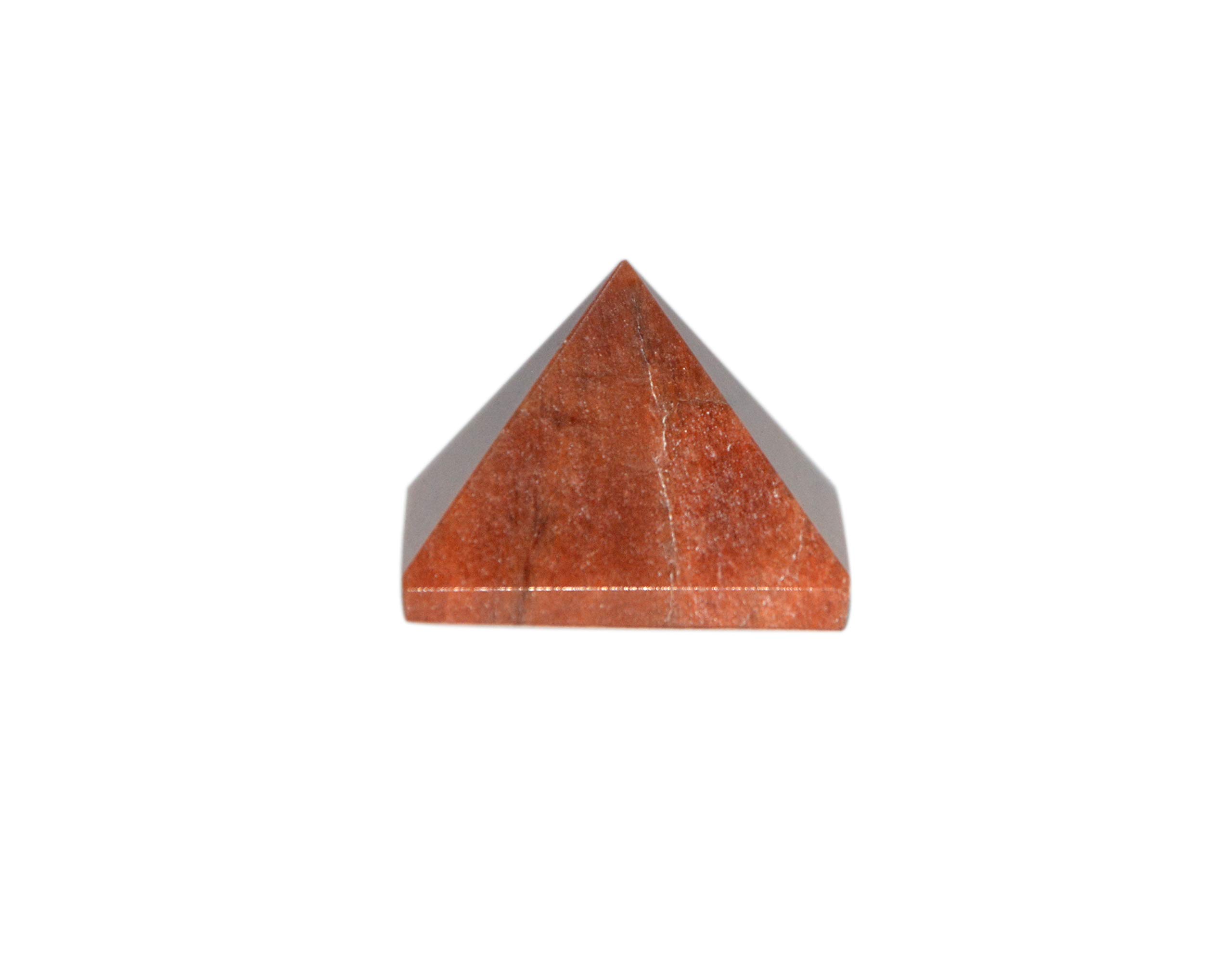 Aatm Gemstone Pyramid Red Quartz (1 Inch) | Natural Healing Crystal for Energy Balance & Positivity | Ideal for Home, Office, Vaastu & Gifting