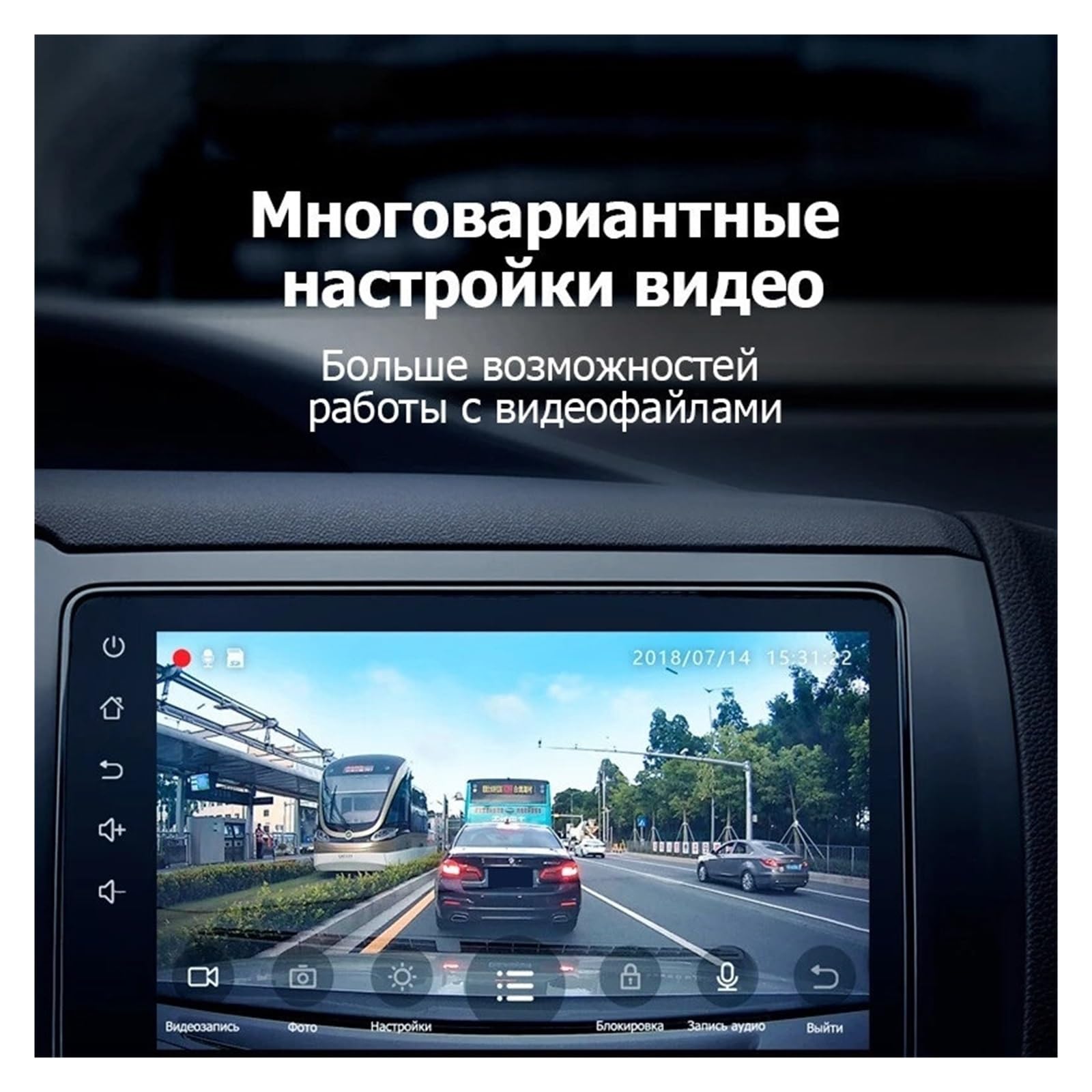 Wideorejestrator samochodowy kamera na deskę rozdzielczą HD 1080P cykliczny rejestrator nagrywania ukryty typ do nawigacji odtwarzacza multimedialnego DVD Super Widzenie Nocne(With rear camera,128G)
