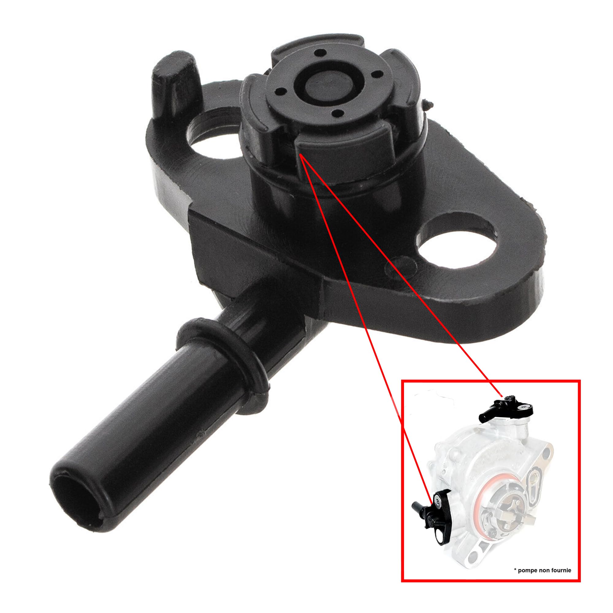 Partsline Raccord de Pompe à Vide compatible avec C3 II/III, C4, 2008, 208, 308 1.5 1.6 HDI - 9684786780