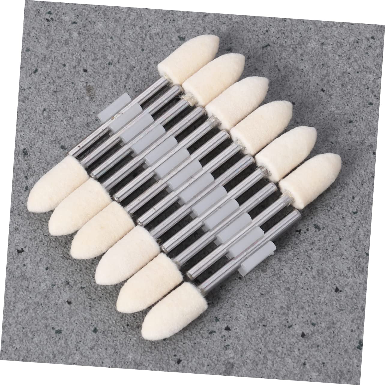 12pcs Wool Polishing Head Mandrel Mount Conical Felt Point Abrasive Grinding Tool for Rotary Tools Polishing Pad