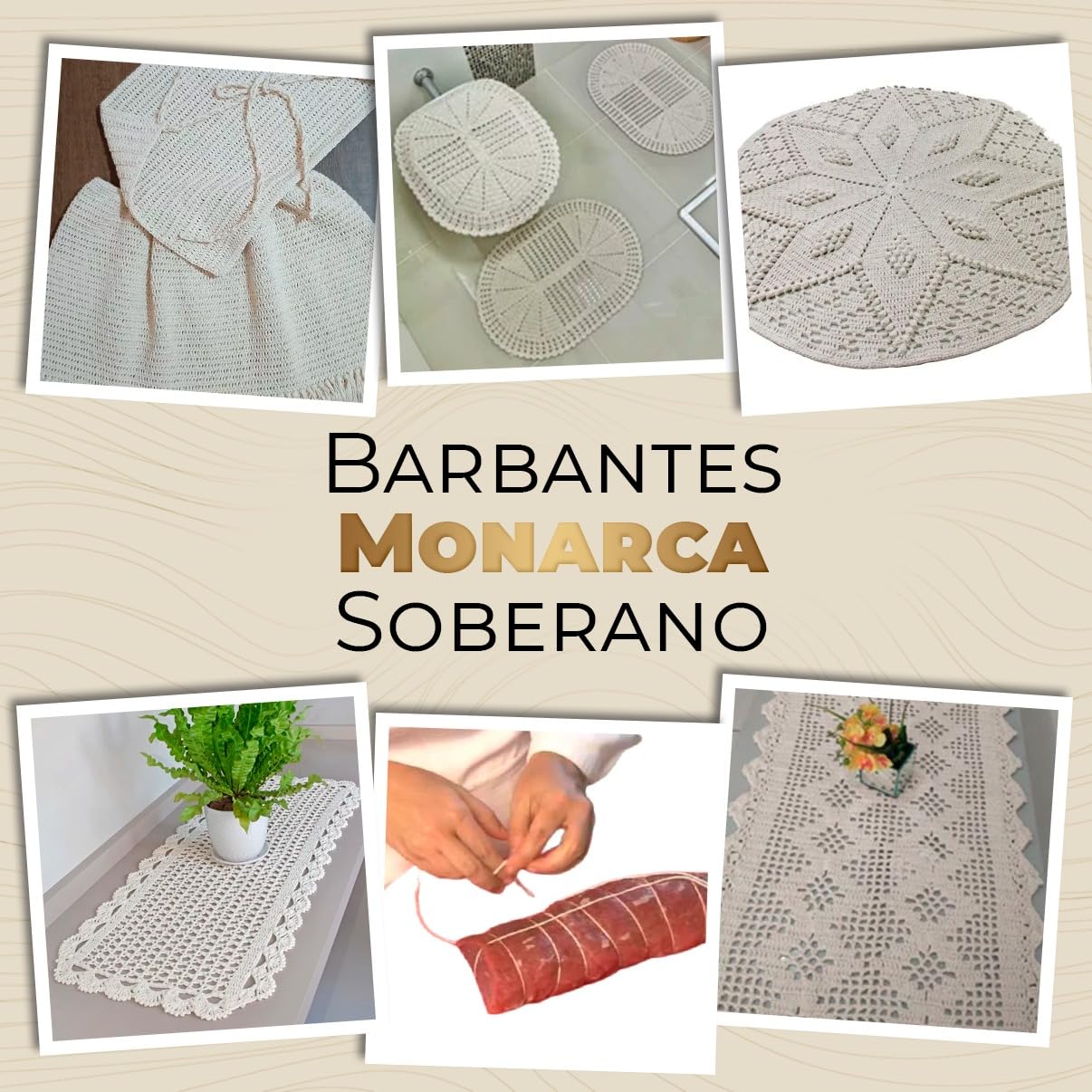 Atacadão das Linhas- Barbante Cru Monarca 500g Fio Macio Leve de