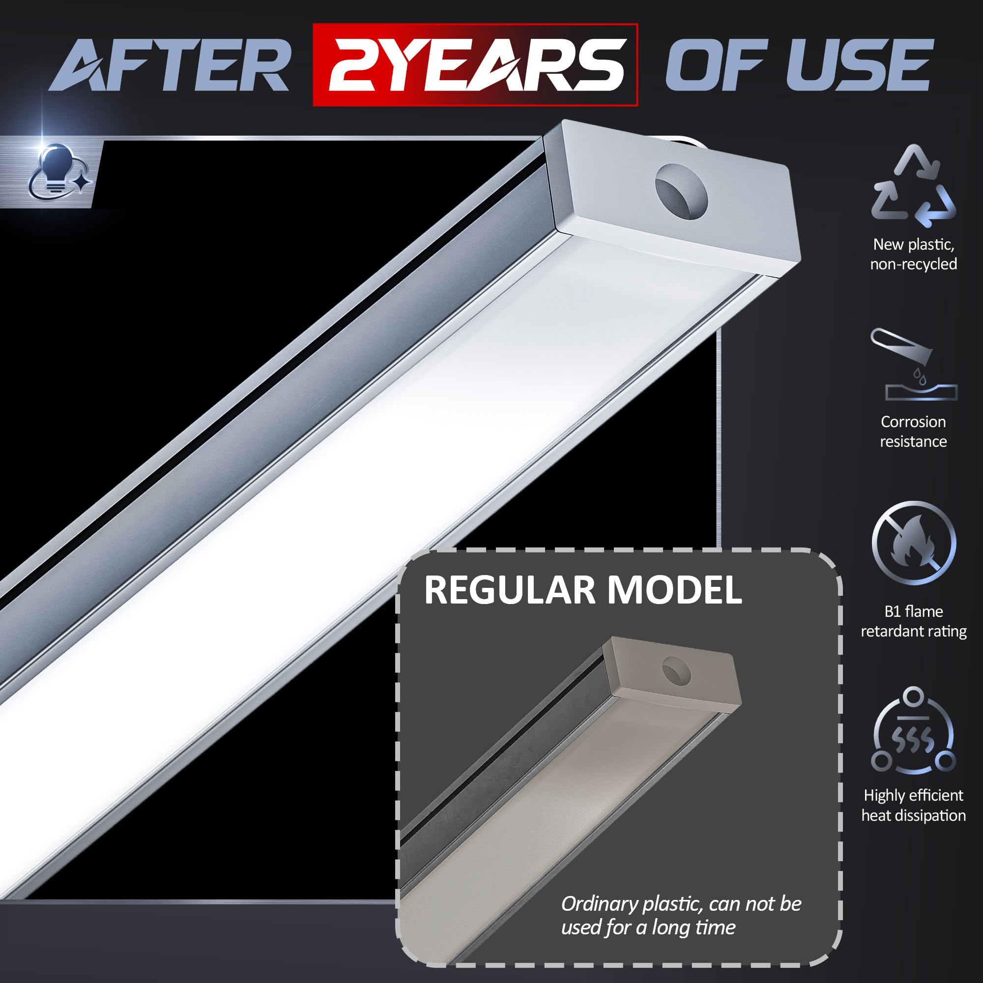 Perfil aluminio tira led 6 x 2m, perfil led de aluminio con perfil tira led y difusor LED, incluye 6 tapas difusoras blancas, 12 tapas de extremo y 24 clips para tiras LED，Para iluminación indirecta